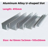 2-10Pcs Length 495mm Aluminum Alloy U-shaped Slot Rail Slot 4x10mm 5x5mm 5x10mm~105x50mm DLY Aluminum Profile Fixed Card Slot