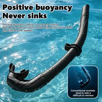 Curved Snorkel Tube Supports Easy Breathing Underwater, Soft Silicone Teat Suitable For Beginners And Casual Snorkeling Use.