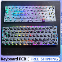 Left shift 64PCB Tri-mode Wireless Bluetooth Keyboard Positioning Plate VIA key Change hot swap RGB Customized GH60 Keyboard PCB