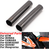 For KTM Honda Yamaha Kawasaki Suzuki Sherco Husqvarna gas gsa beta Motorcycle Front Fork Wraps Carbon Fiber Protectors Universal