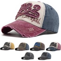 Fashion Vintage Washed Cotton Baseball Cap Men Digit 1962 Embroidery Snapback Spring Autumn Women Hat Visor Hip Hop Caps