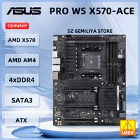 ASUS PRO WS X570-ACE Workstation Motherboard X570 AM4 DDR4 128GB M.2 support Ryzen 5500 5600 5700 2600 2400 cpu ATX