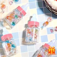 36pcs Cute Candy Gift Boxes Plastic Mini Bottle Shaped Candy Containers for Small Item Snack Packaging Birthday Party Decoration