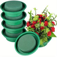 Floral Foam Rounds in Bowls Flower Arrangement Kit Green Round Wet Flower Foam Blocks for Flower Arrangements, Birthday