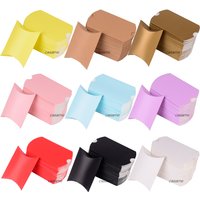 Boîte à bonbons avec oreiller coloré, 10/20/30 pièces, boîtes d'emballage en papier Kraft pour cadeaux de noël, sacs pour cadeaux de mariage, décorations de fête d'anniversaire
