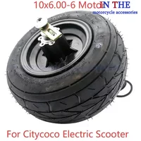 10x6.00-6 48V 1000W Original Motor for Citycoco Electric Scooter Hub Wheel Thickened Anti-skid Tubeless Tire Accessory
