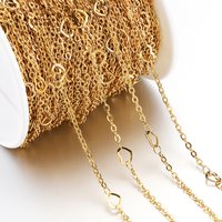 2meters/1meter Love Heart Stainless Steel Chains Cable Curb Chains for Jewelry Making DIY Chain Necklace Bracelet Components