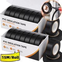 15m black film high temperature resistant insulation PVC electrical tape 16mm wide cold resistant cable and wire protection tape