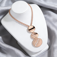 Wbmqda Retro 585 Rose Gold Color Pendant And Necklace For Women Ethnic Bride Wedding Fine Jewelry Accessories