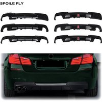 2011 To 2017 For BMW 5 Series F10 F11 M Sport MP M Performance Style Car Rear Bumper Lip Diffuser Splitter By Gloss Black ABS