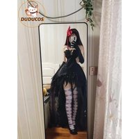 Akemi Homura Cosplay Costume Anime【S-2XL】DUDU-R Women Black Purple Long Dress Akemi Cosplay Plus Size