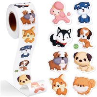 500Pcs/ Roll Pet Dog Reward Sticker Fun MotivationSticker for School Teacher Student Stationery Stickers Kids