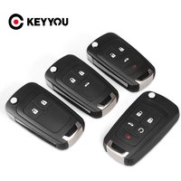 KEYYOU Flip Remote Car Key Shell For Chevrolet Cruze Epica Lova Camaro Impala For Opel 2 3 4 5 Button HU100 Blade Replacement