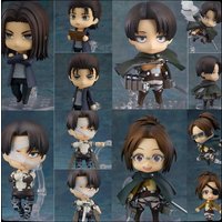 Attack on Titan 365 Mikasa Ackerman Captain Levi Q version clay boxed figure ornament animation doll toy movable figure