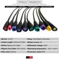 AliExpress NONE E-bike Shaped Connector 2/3/4/5/6 Pin Cable Waterproof Connector Signal Line Extension Cord Julet Connector ebike frame