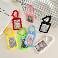 Sharkbang Designed Arched Slid Card Holder ABS Protective Cover ID Student Cards Case Anti-loss Rope Kpop Photo Album Organizer