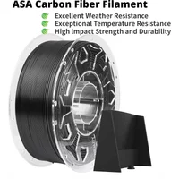 Carbon Fiber ASA Filament 1.75mm,Black ASA with UV/Rain/Heat Resistant,Engineering Filament,Printing Outdoor Functional 1kg/250g