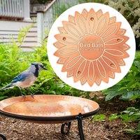 Copper Bird Bath Plate Birdbath Purification Disc with Triple-Point Support All-Season Birdbath Bowl Purifier Plate for Backyard