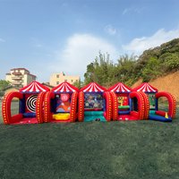 5 in 1 Inflatable Carnival Bundle Sport Games Multi Sports, Axe Throw, Bank a Ball, Football Game, Knock Down, Baseball Game