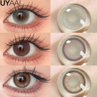 UYAAI NEW Color Contact Eye Color Lenses Makeup Natural Black Lens Cosmetics Pink Eyes Lenses Woman Makeup Blue Beauty Contacts