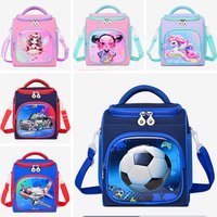 Kid Lunch Bag for Boys Girl Cute Insulated Lunch Box Portable Meal Cooler with Adjustable Shoulder Strap for School Beach Picnic