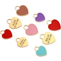 Personalized Dog ID Tag Cute Heart Shape Kitten Puppy Tags Engraved Name Plate Pendant Anti-lost For Dogs Cats Pet Accessories