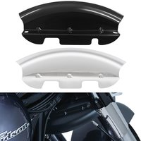 Black Chrome Lower Triple Tree Wind Deflector For Harley Touring Street Glide Electra Glide Road Glide Road King FLH/T 2014-2023
