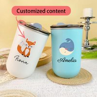 Customized children's cartoon pattern water cups, personalized name beverage cups, and milk cups.birthday、Children's Day gifts.