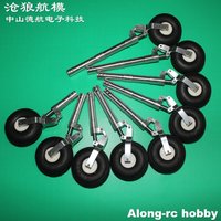RC Airplane Part 120-210mm Damping Kneeling Landing Gear with Wheel Worm Shock Tripod Suitable for 3-5kg RC Aircraft EDF Plane