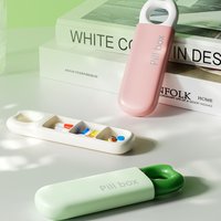 3 Compartment Portable Pill Box Mini Travel Medicine Organizer with Sealed Lid for Pill Vitamin Tablet Storage