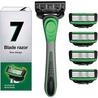Safety 7-blades Razor, Replaceable Razor, Refill Blades, Classic Men's Shaving Tool