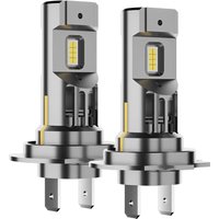 Super Bright H7 H4 H11 9005 9006 Mini Turbo Fan LED Headlight Bulbs 1:1 Halogen Size for Car Headlamp Lighting 6000K