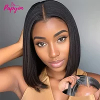 2026Upgraded Drawstring Glueless Bob Wig, Pre Cut 4x4 Straight Human Hair No Glue Air Lace Ready Wear Women Wigs