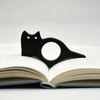 Cat Thumb Page Holder Ergonomic Plastic Thumb Bookmark, Comfortable Reading Grip, Cute Finger Book Clip
