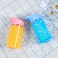 NEW 300ml Capacity Snow Globe Tumbler Reusable Break-Resistant Mason Jar Cups Double Layers Pre-Drilled Plastic Tumbler Children