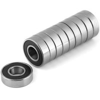 10 Pcs Durable MultiUse Rubber Sealed Deep Groove Steel Bearing 6001-2RS Ball Bearings 12x28x8mm