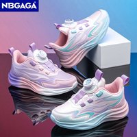 Pink Girls Leather Sneakers Fashion Non-Slip Casual Flat Running Shoes for Student Kids Outdoor Sport Walking Size 29-39