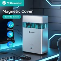 Yottamaster 2 Bay 3.5'' Type C Hard Drive Enclosure Magnetic USB 3.0 HDD Case UASP 12V4A Power HDD Case Auto Sleep For PC Gamer