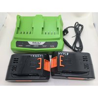 2Pack battery with 1pack charger Replacement Greenworks 24V Battery 29842 29852 29322 BAG709 BAG710 20352 22232 2508302 24V 3AH