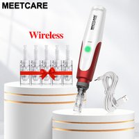 Microneedling professionnel sans fil 0,2 mm, DermaPen avec 5 vitesses réglables, Dermapen avec aiguille à cartouche à baïonnette