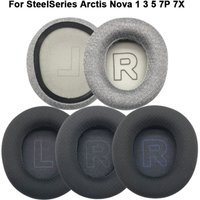 1Pair Replacement Ear Pads Sponge Foam Ear Cushion Cover Accessories Gaming Headphone for SteelSeries Arctis Nova 1 3 5 7P 7X