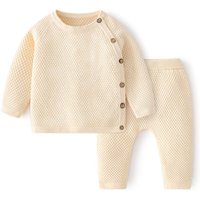 Baby Kleidung Sets Ensembles Baumwolle Frühling Neugeborenen Jungen Mädchen Kleinkind Kleidung Tops Und Hosen Gestrickte Pullover Baby Pyjamas Sets