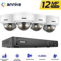 ANNKE 12MP Smart Dual Light Camera Kits Security Cam 8CH NVR 4PCS POE Camera Outdoor CCTV Video Surveillance Protection Camera