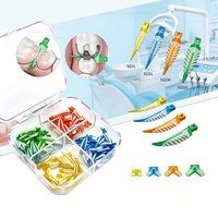 Dental Interdental Wedges Kit Dental Matrix Autoclaved Composite Wedges Silicone 100Pc Dental Silicone Adaptive Dentist Material