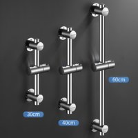 Stainless Steel Wall Mounted Bath Sliding Bar Adjustable Extension Shower Head Rail Lifting Slide Holder Bathroom Accessories