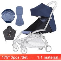 Juste de Coussin de Siège Réglable pour Poussette, Accessoires pour Yoya/BabyExpresYObalance, Pare-soleil, 3 Pièces/Ensemble, 175 °