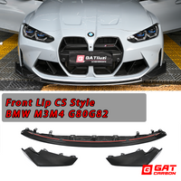 For BMW G80 G81 M3 G82 M4 2021-IN CS Style Front Lip Real Dry Carbon Fiber Body Kit Splitters Bumper Lip Canards Splitter