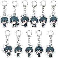 Q Version Danganronpa Cartoon Shuichi Saihara Anime Double-sided Print Keychain Pendant Decoration Accessory Students Gifts Toys
