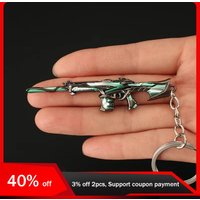 8cm/3.15in Valorant Gun Keychain Ruination Phantom Keyrings Toy Sword Cosplay Metal Weapon Model Gifts Boys Crafts Collections
