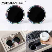 SEAMETAL 2pcs Car Water Cup Holder Mat Three-Layer Thickened Insert Car Cup Coaster Waterproof Universal Silicone Anti Slip Pad